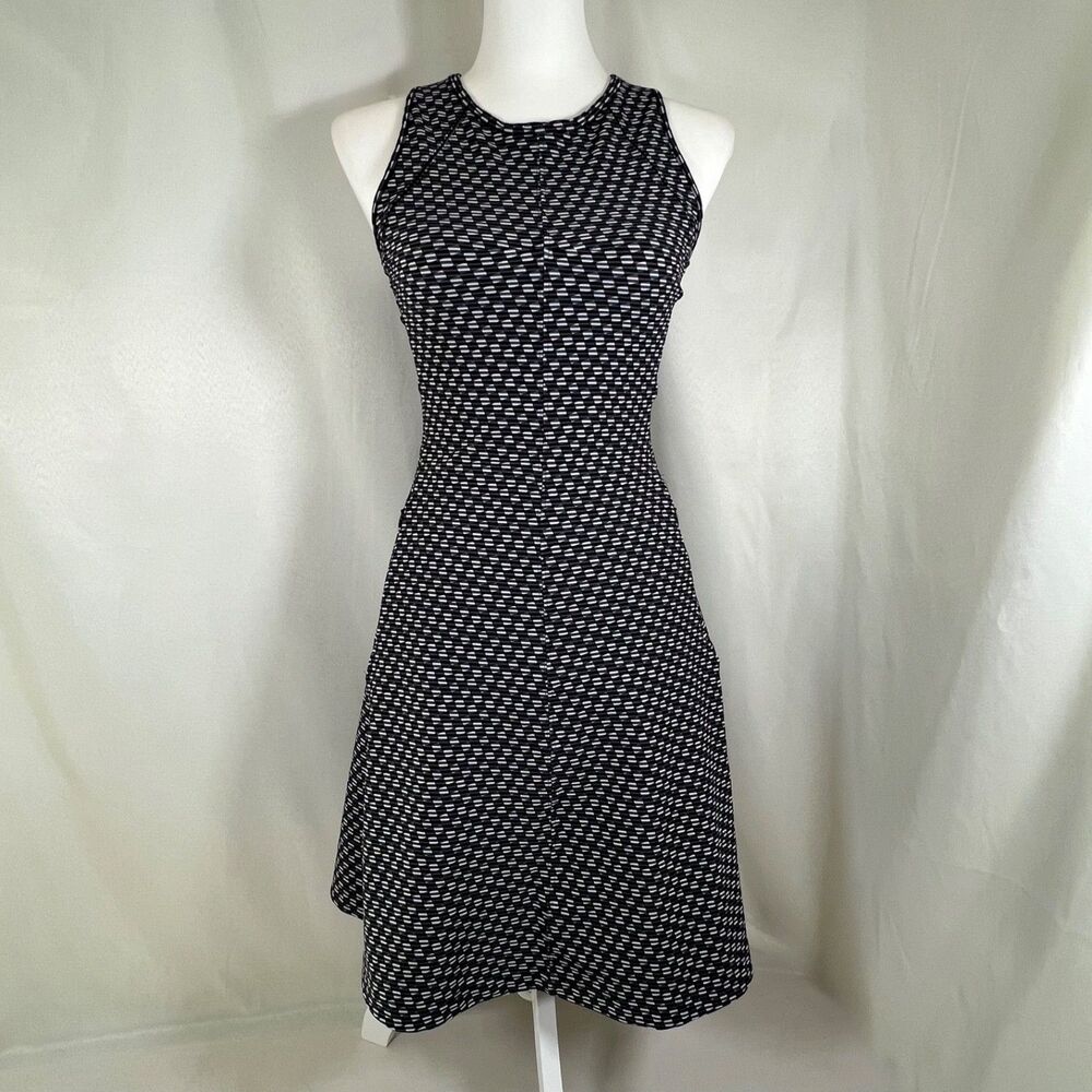 Lululemon Athletic Tank Dress Size 4 Black White Geometric Micro Print